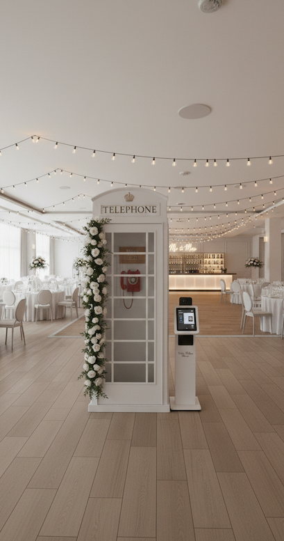 phone booth wedding